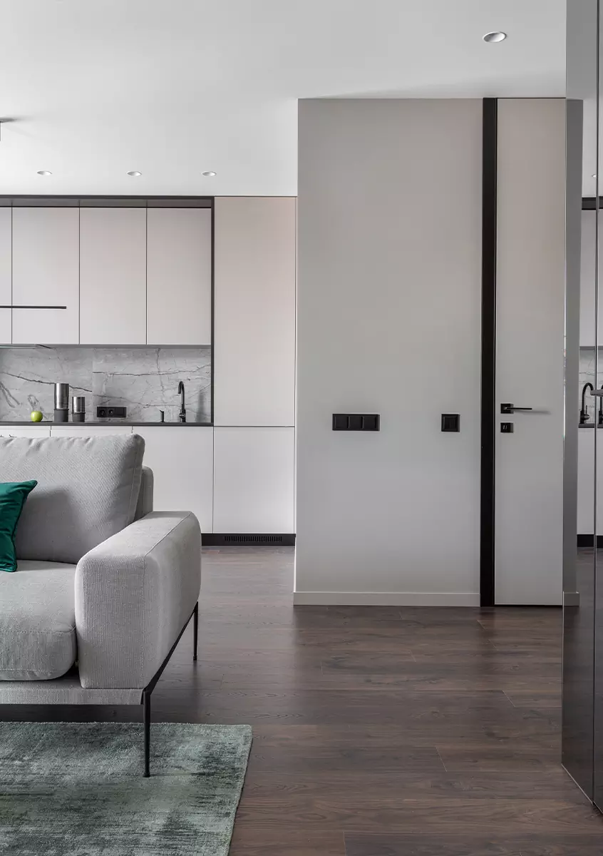 Изумрудные акценты в интерьере квартиры для молодого бизнесмена — проект Ксении Мицкевич