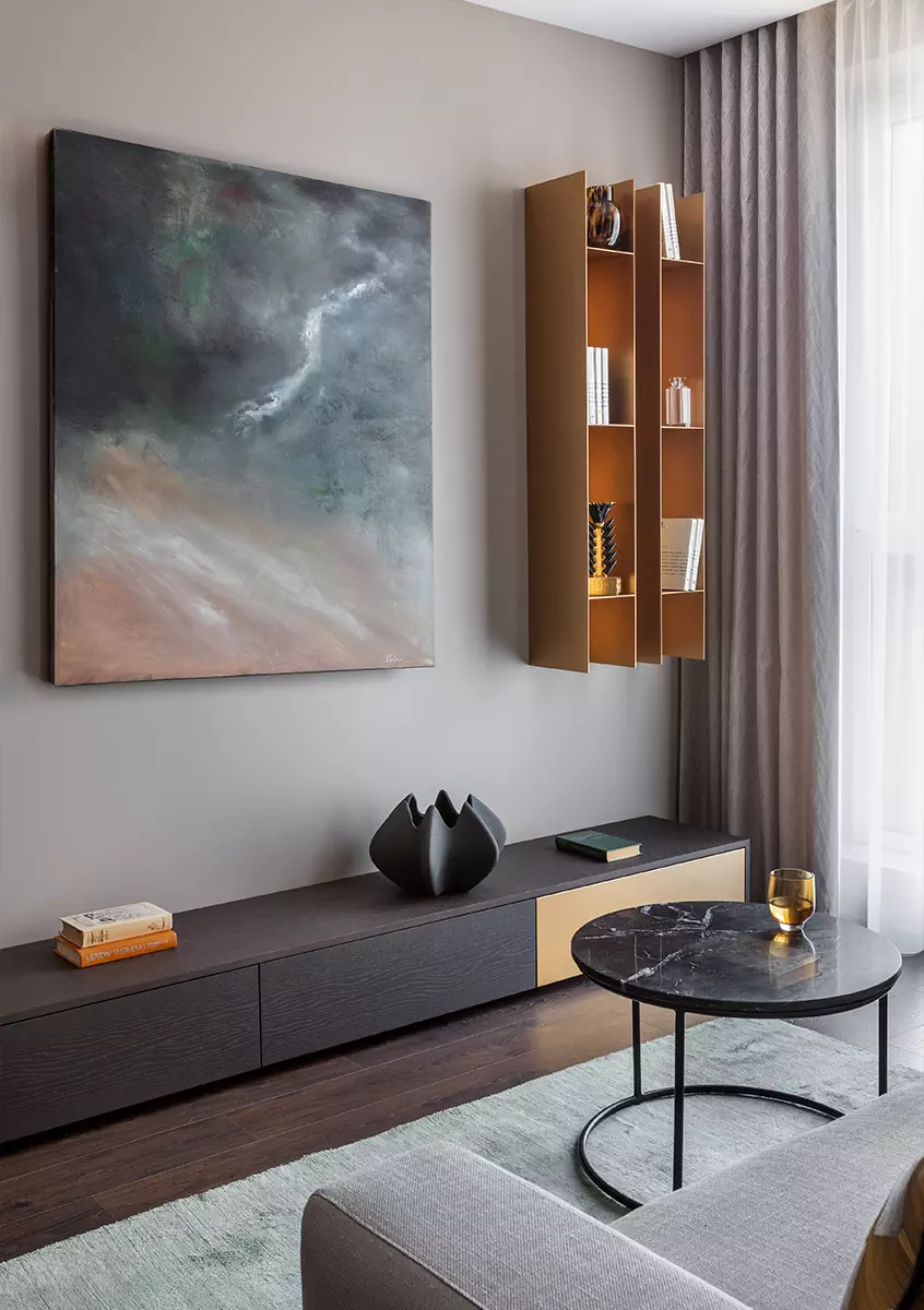 Изумрудные акценты в интерьере квартиры для молодого бизнесмена — проект Ксении Мицкевич