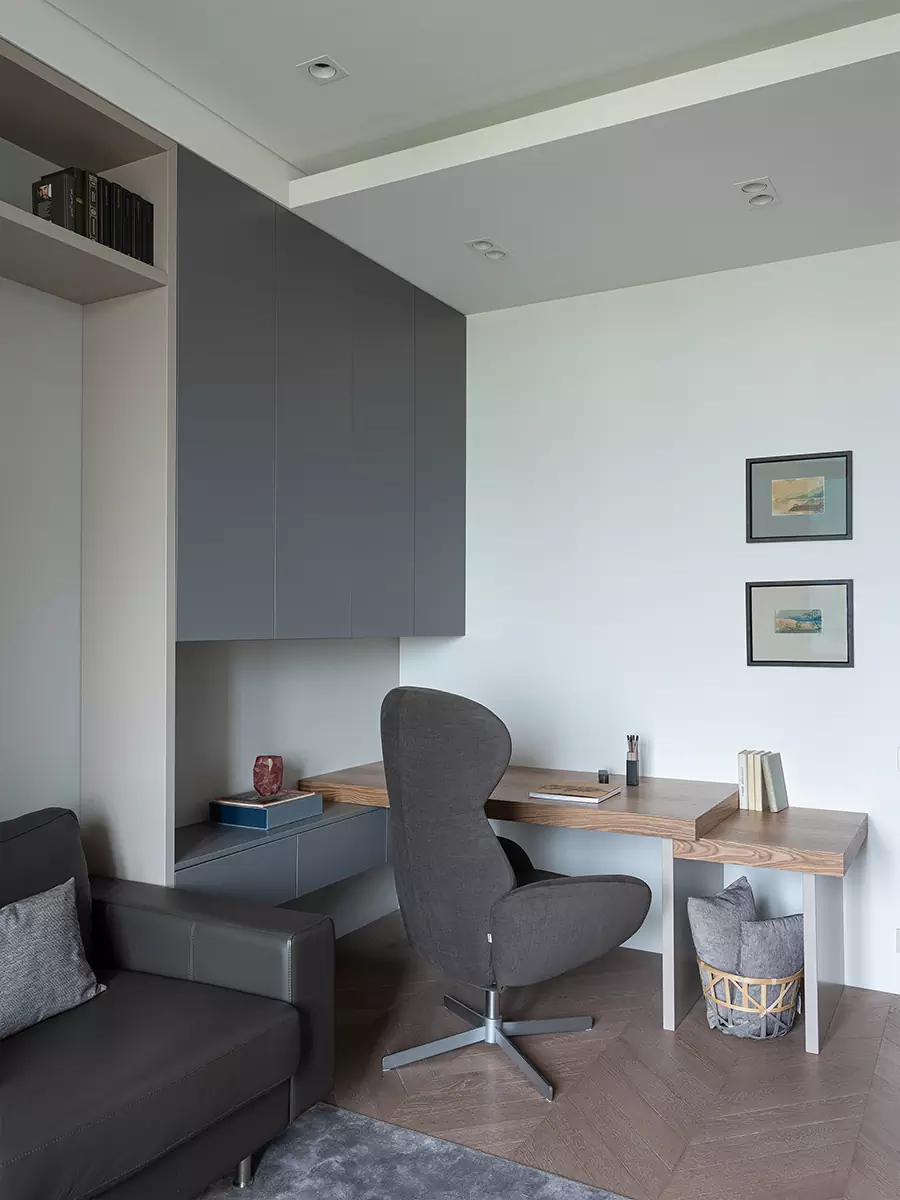 Гармоничный микс натуральных фактур в интерьере семейной квартиры — проект студии Goodone design