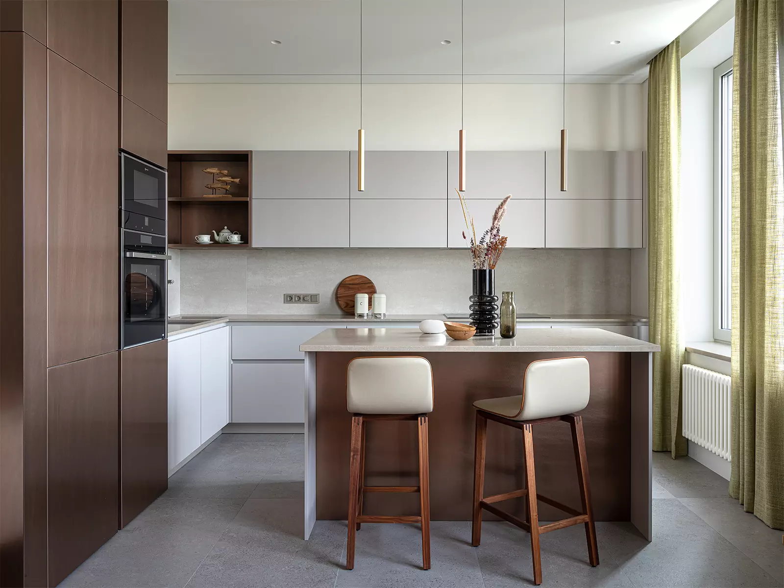 Гармоничный микс натуральных фактур в интерьере семейной квартиры — проект студии Goodone design