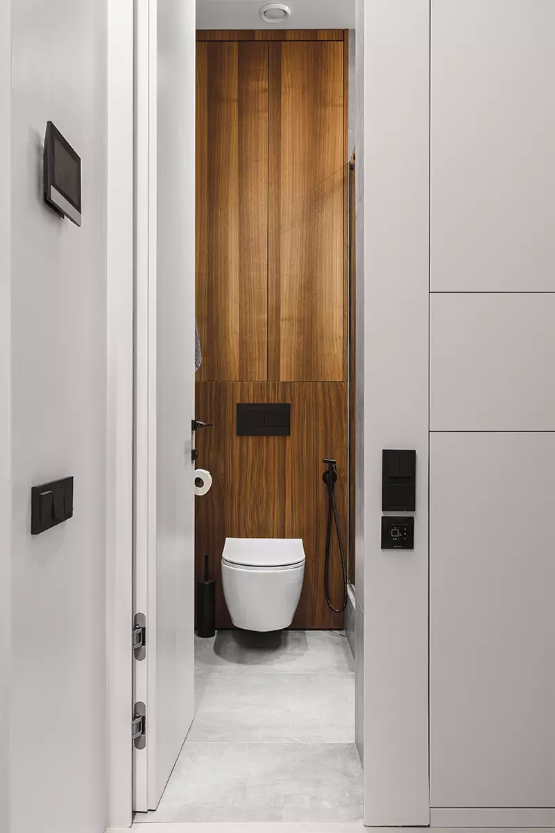 Природные фактуры в интерьере небольшой квартиры под сдачу в аренду — проект Михаила Иванцова