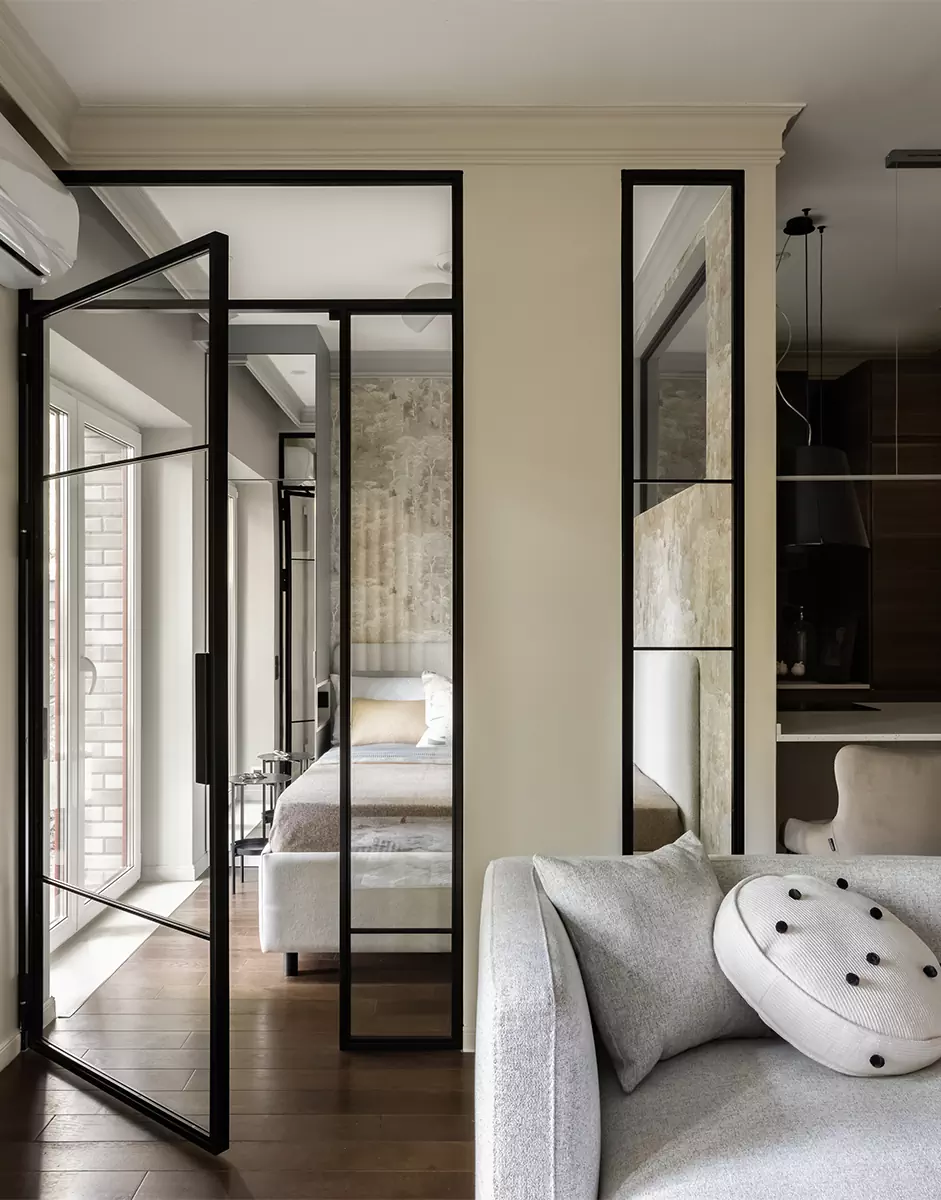 Лаконичный интерьер небольших апартаментов под сдачу в аренду — проект Альбины Кречетовой