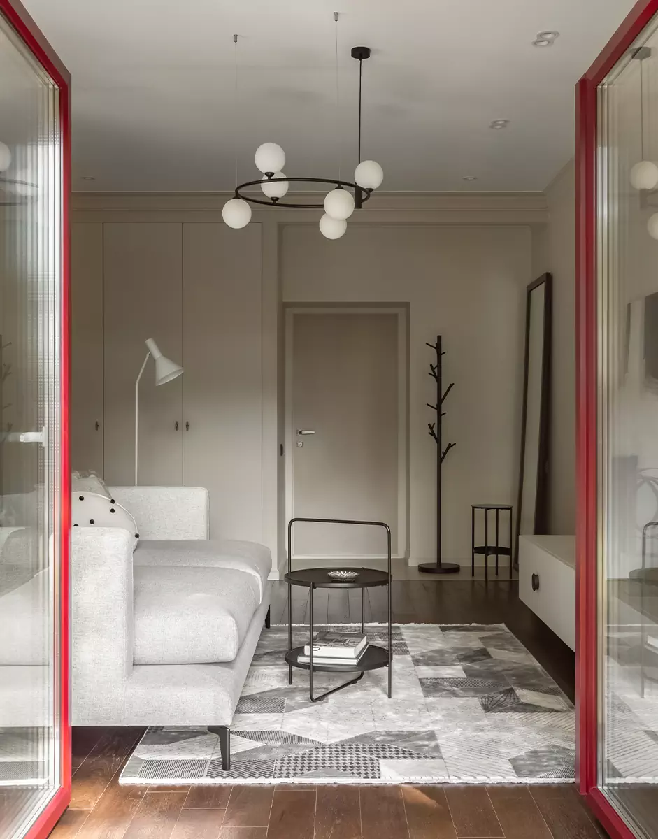 Лаконичный интерьер небольших апартаментов под сдачу в аренду — проект Альбины Кречетовой