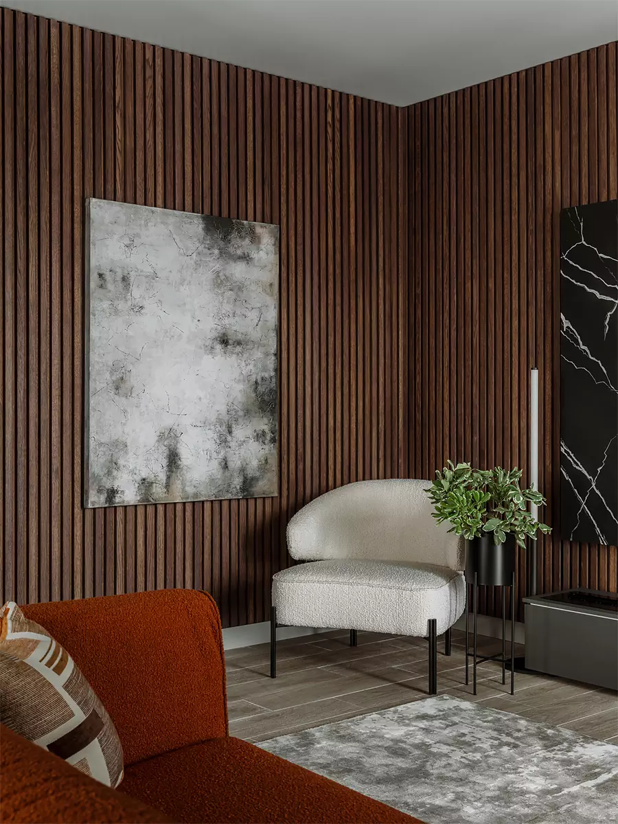 Расслабленная палитра и натуральные материалы в интерьере большой квартиры — проект студии дизайна ROOM