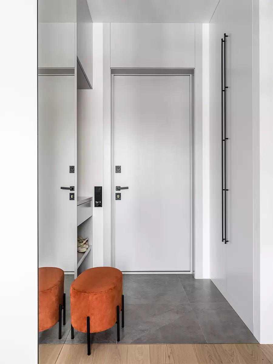 Динамичные решения в спокойном интерьере квартиры для молодого человека — проект студии ANDdesign