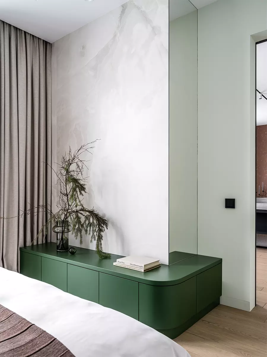 Динамичные решения в спокойном интерьере квартиры для молодого человека — проект студии ANDdesign