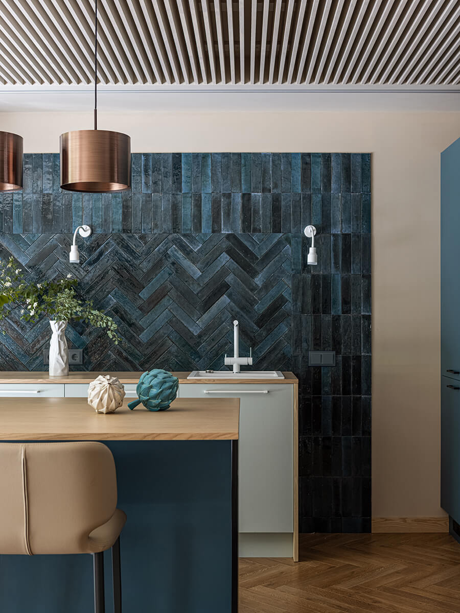 Современное искусство и яркие акценты в интерьере квартиры с террасой — проект Елены Ерашевич