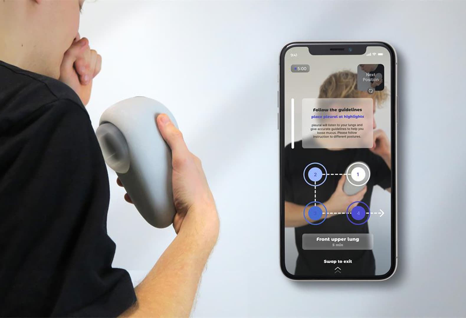 Устройство для физиотерапии грудной клетки Pleural. Фото: James Dyson Award