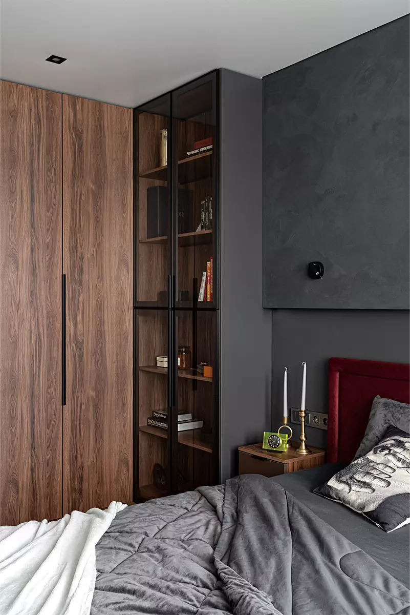 Контрасты и неожиданные решения в интерьере квартиры для молодой пары — проект Артема Шакурова