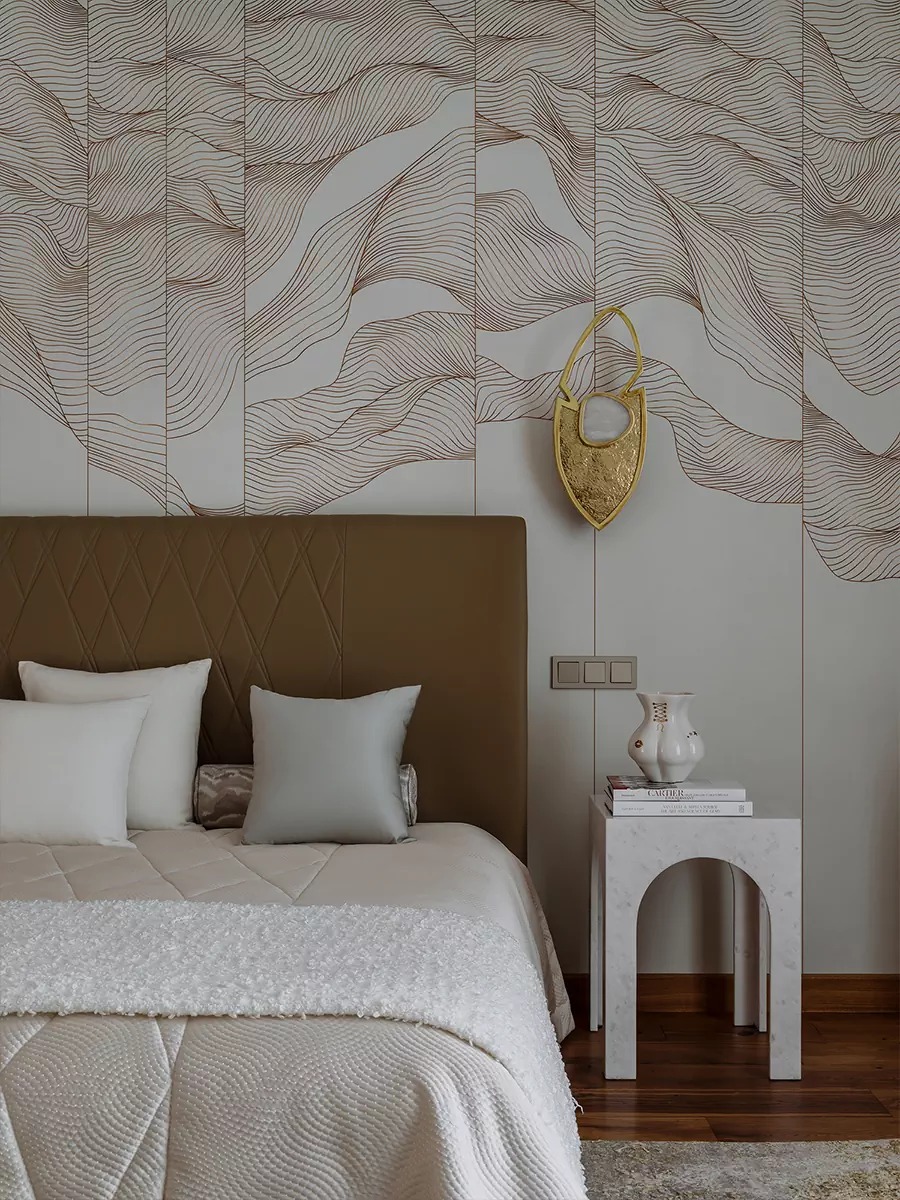 Латунь, золото и зеркала в интерьере дома для владелицы ювелирного бренда — проект Юлии Айтекеновой