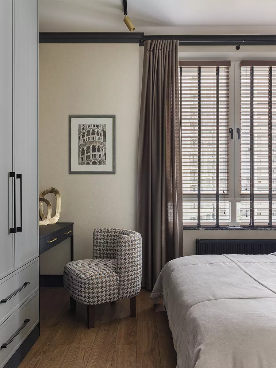 Натуральный камень и детали ручной работы в интерьере квартиры под сдачу в аренду — проект Евгении Николаевой