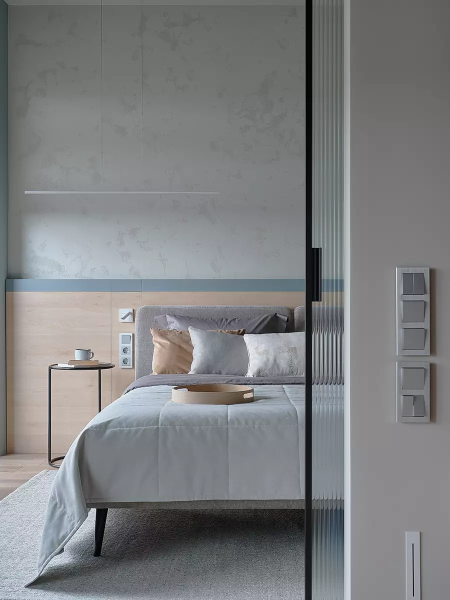 Интерьер квартиры для молодого человека, вдохновленный образом реки — проект Татьяны Ершовой