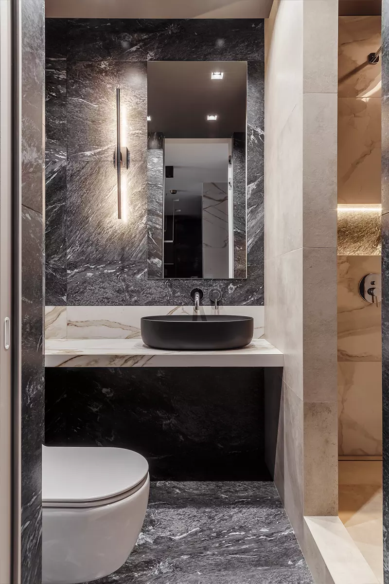 Графичный декор и работы локальных художников в интерьере квартиры для семьи из Воронежа — проект Оксаны Пирко