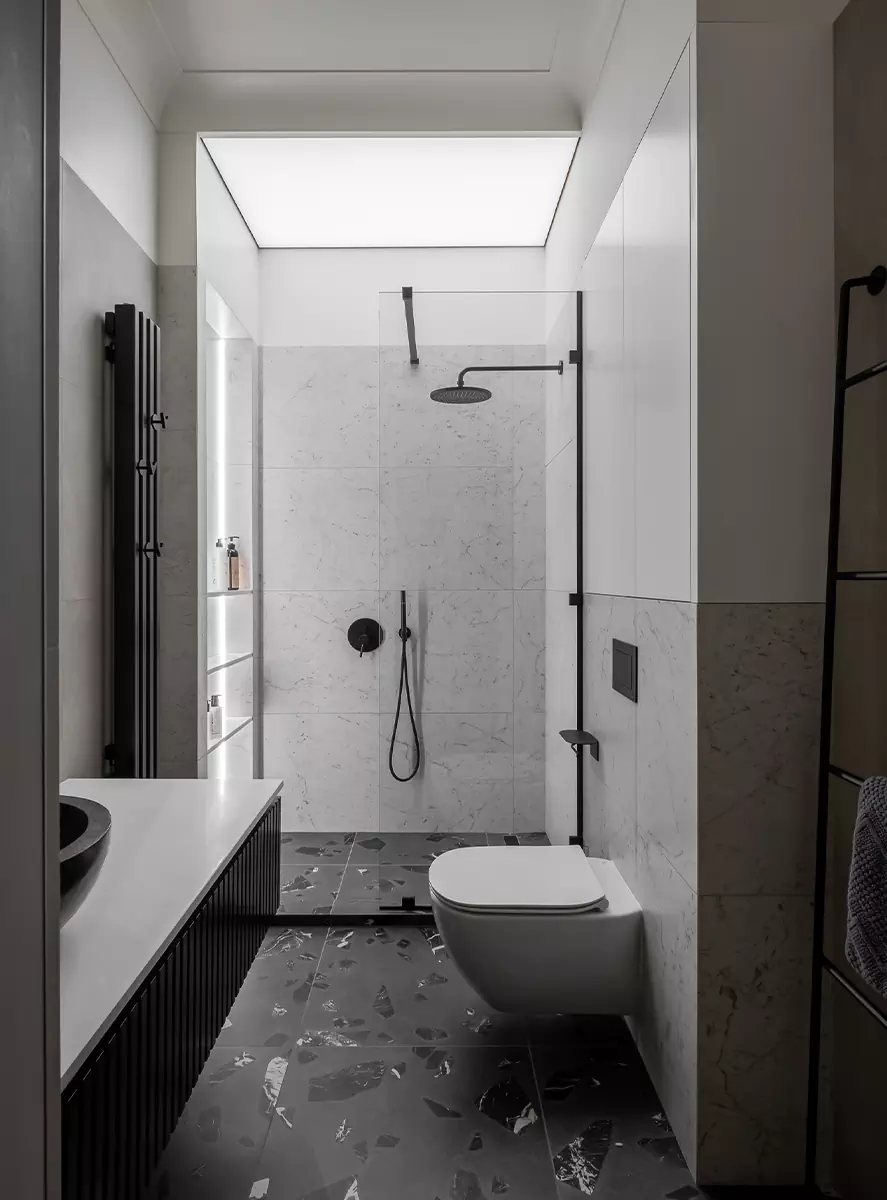 Черно-белые контрасты в интерьере квартиры на Кутузовском проспекте — проект студии ARDdesign