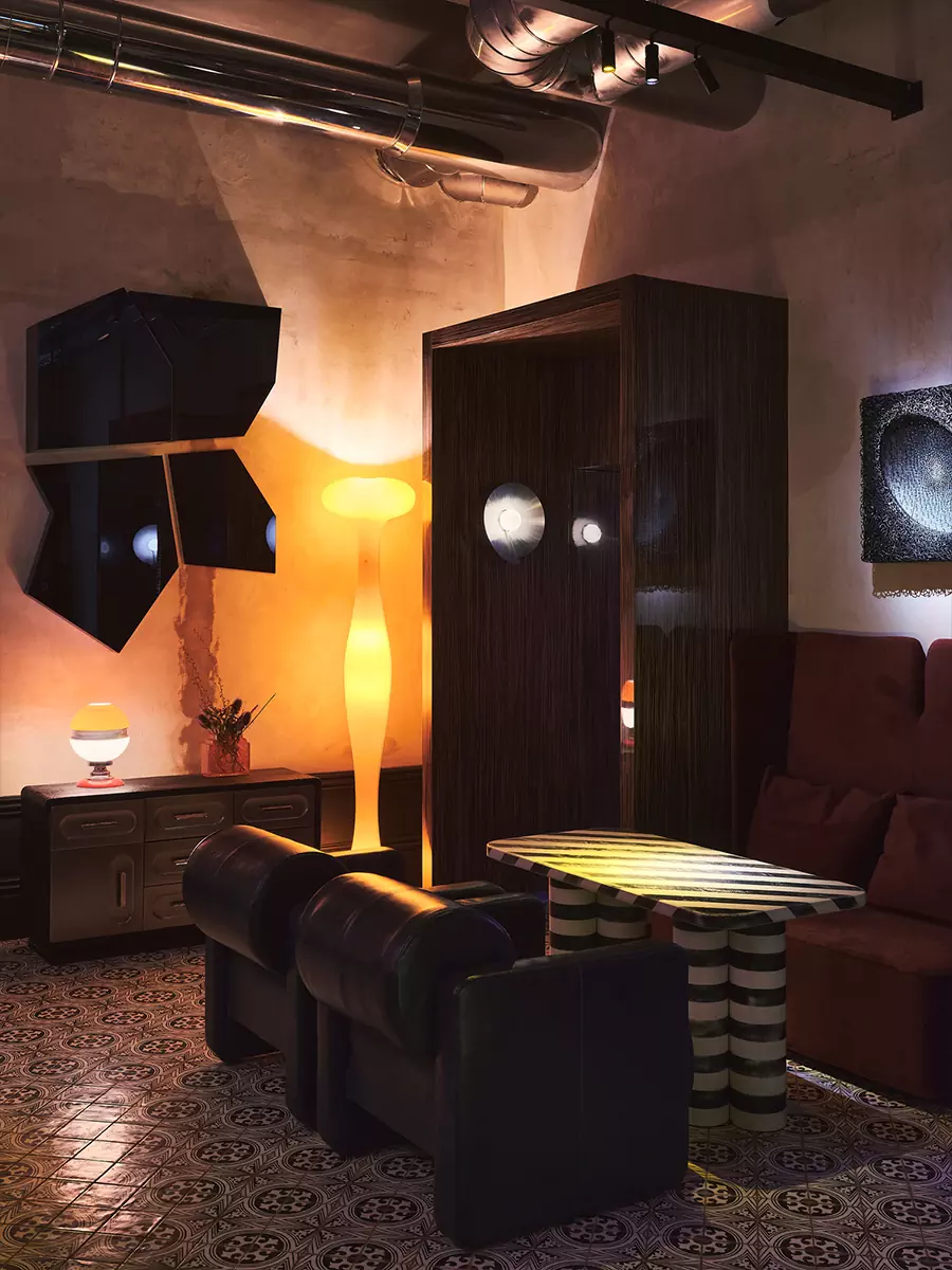 Атмосфера сюрреализма и винтажные детали в интерьере московского лаунж-бара — проект Atelier Prototipi