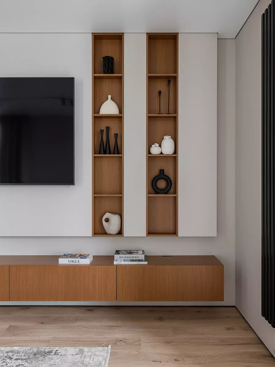 Оттенки осеннего леса в интерьере квартиры для семейной пары из Уфы — проект Алины Ганиевой