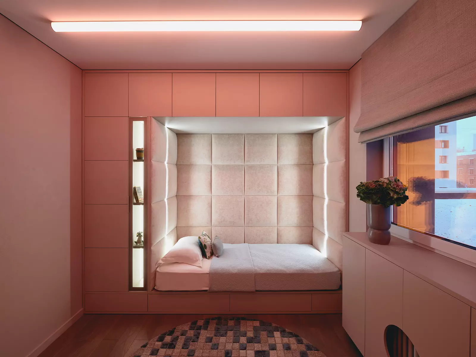 Сложные оттенки и продуманные световые сценарии в интерьере квартиры для большой семьи — проект Виталия Мясникова