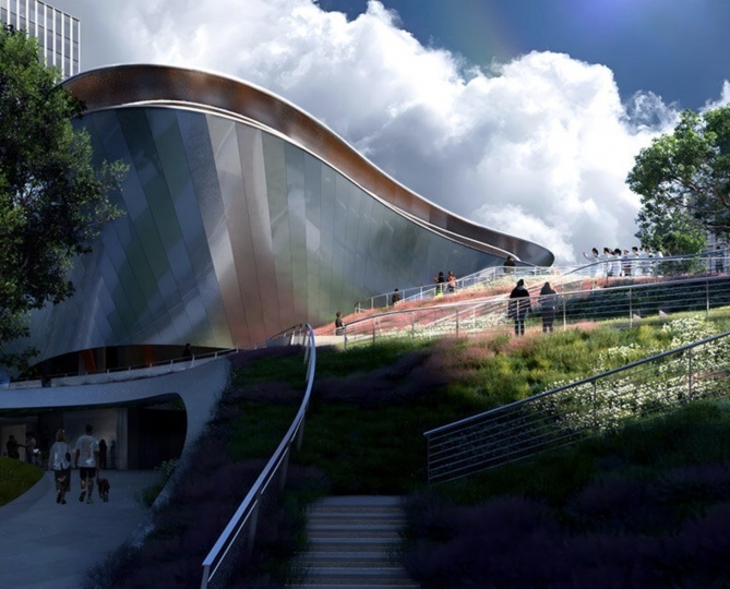 MAD Architects построят спортивный центр в Китае как продолжение городского парка