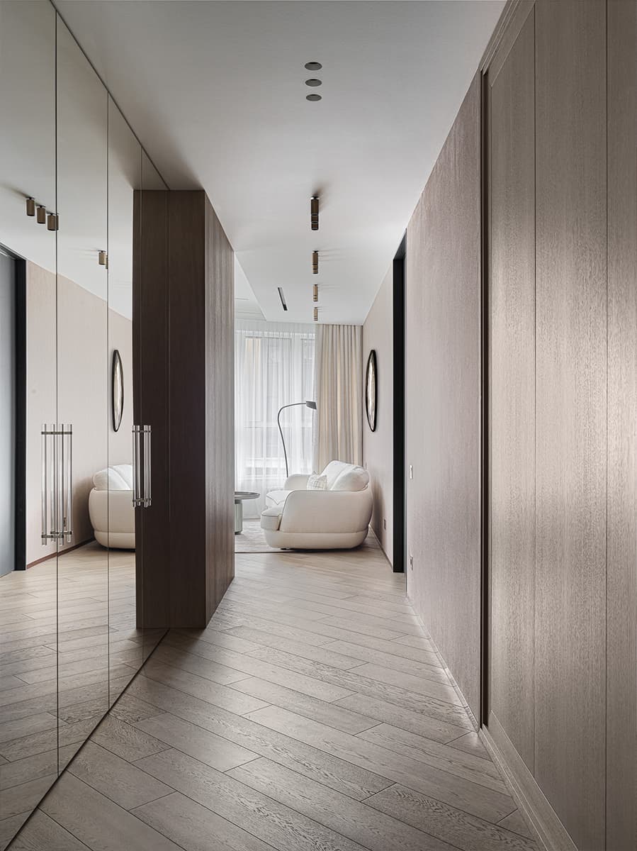 Элегантный интерьер квартиры со сложной планировкой и продуманной детской — проект Евгения Яковлевой