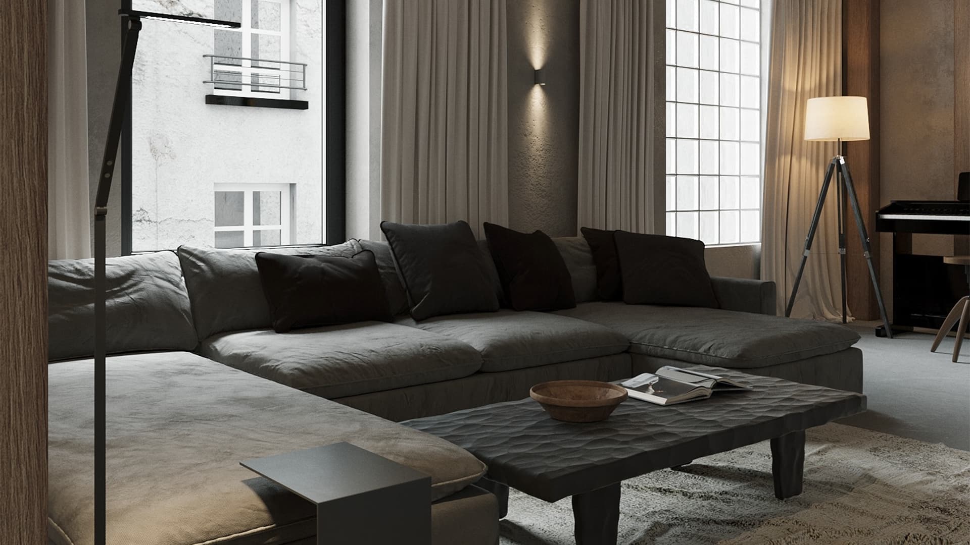 Брутальные фактуры и отсылки к модернизму в интерьере старинного парижского коттеджа — проект BRANCH STUDIO