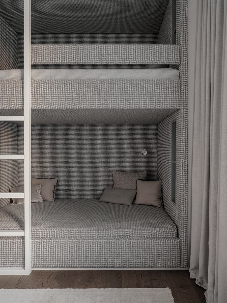 Цветные порталы, керамогранит и уютная лоджия в интерьере семейной квартиры в Воронеже — проект Екатерины Мищенко