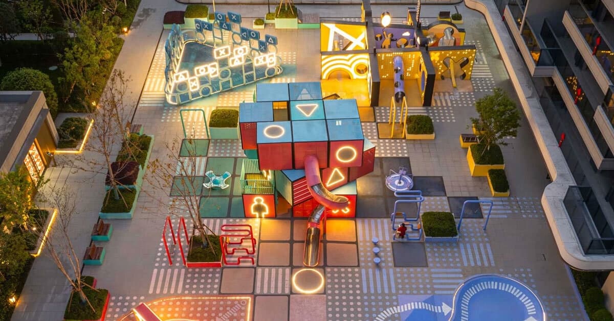 100architects построили общественную площадь в Китае
