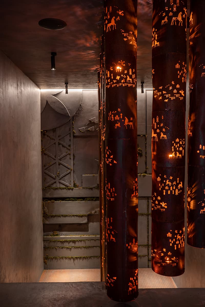 Интерьер московского ресторана, вдохновленный образом сказочного русского леса — проект бюро LEFTdesign