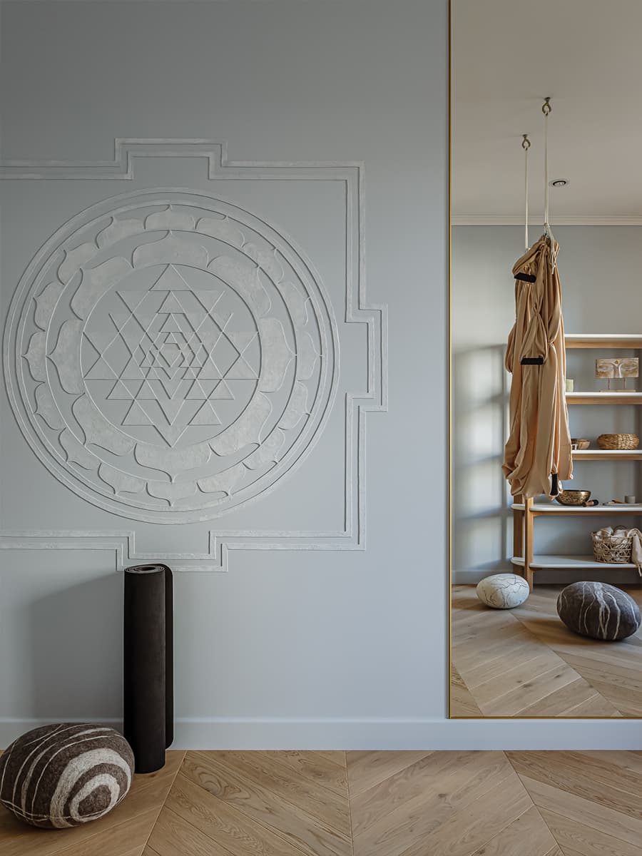 Медитативный интерьер, созданный по канонам восточных практик — проект Катарины Притчиной