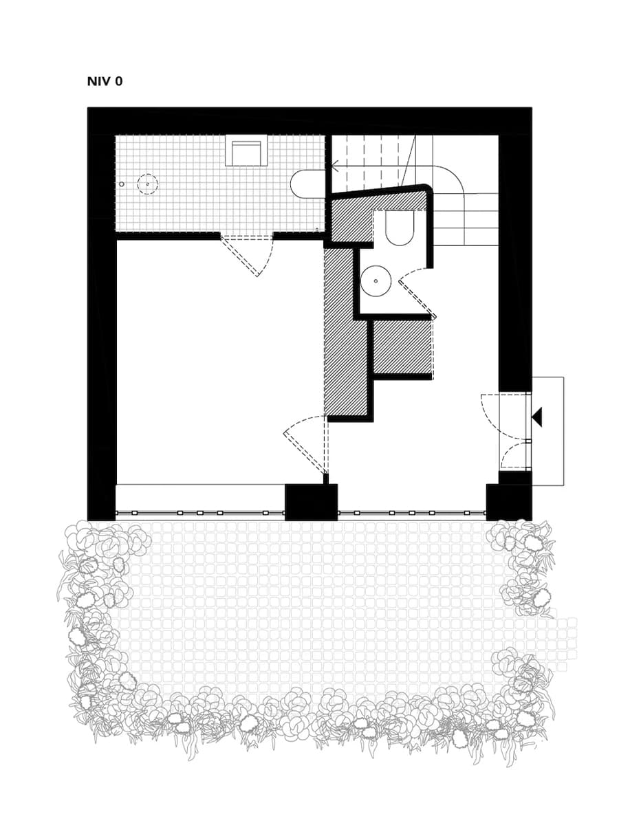 Тонкая материальность в интерьере небольшого парижского коттеджа — проект бюро Geiger & Hijlkema