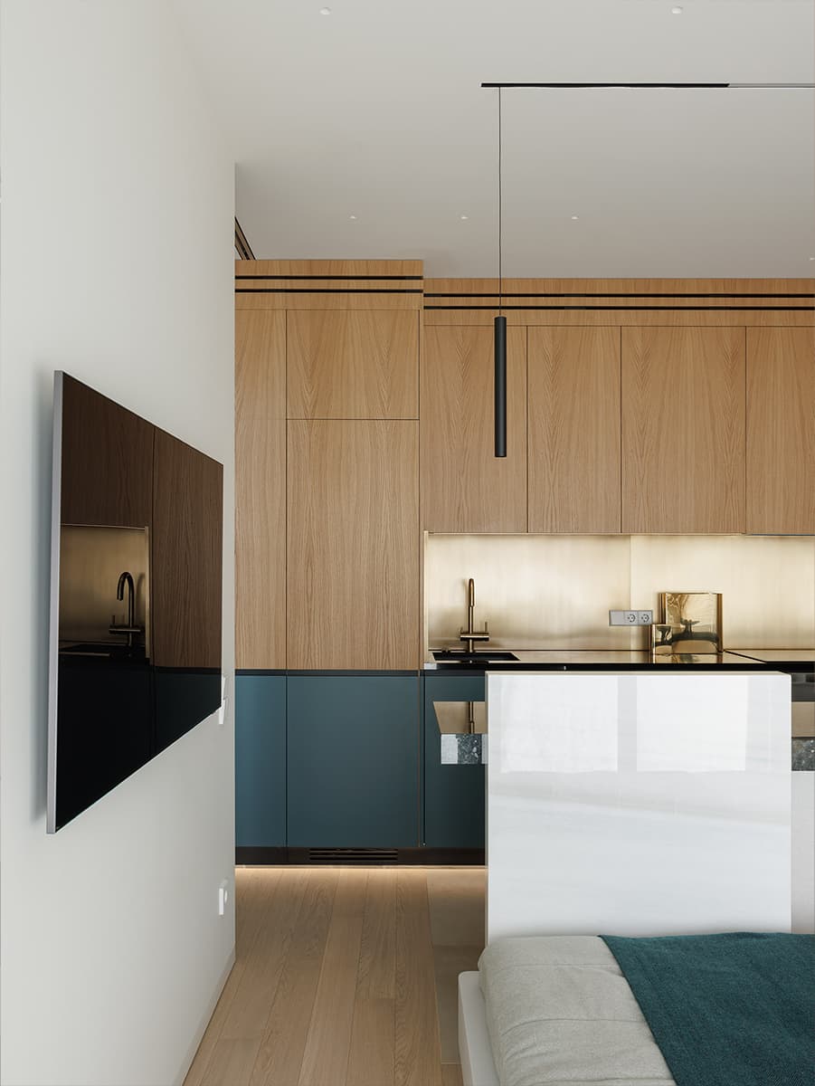 Наполненный теплом интерьер квартиры на берегу Финского залива — проект Background Studio