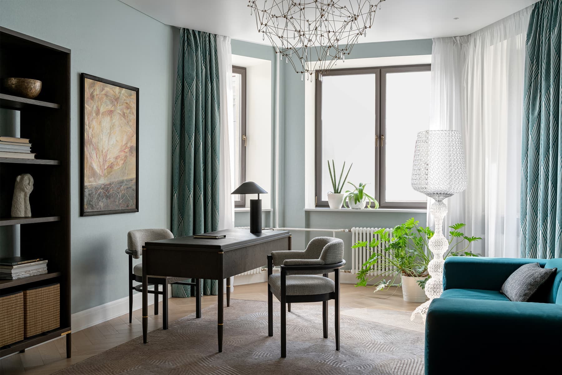 Эклектичный интерьер просторной квартиры в Казани — проект Алены Ольхиной