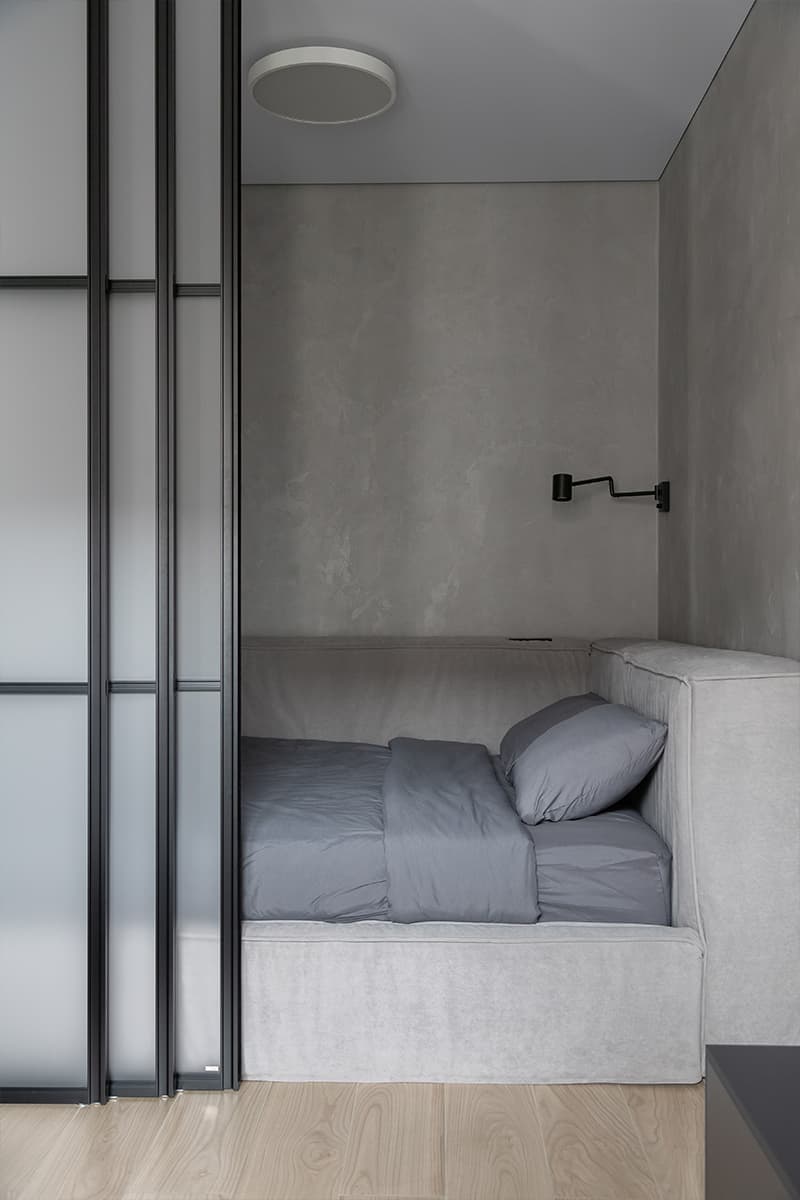 Графичный интерьер квартиры для молодого бизнесмена — проект Николая Дембовского w3