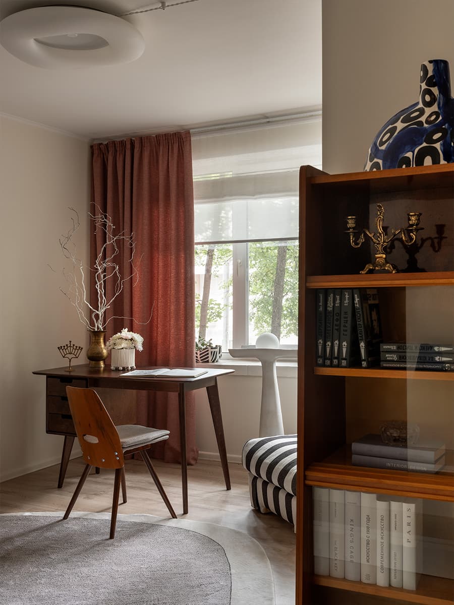 Эклектичный интерьер небольшой квартиры для творческой семьи — проект Анастасии Дуленко