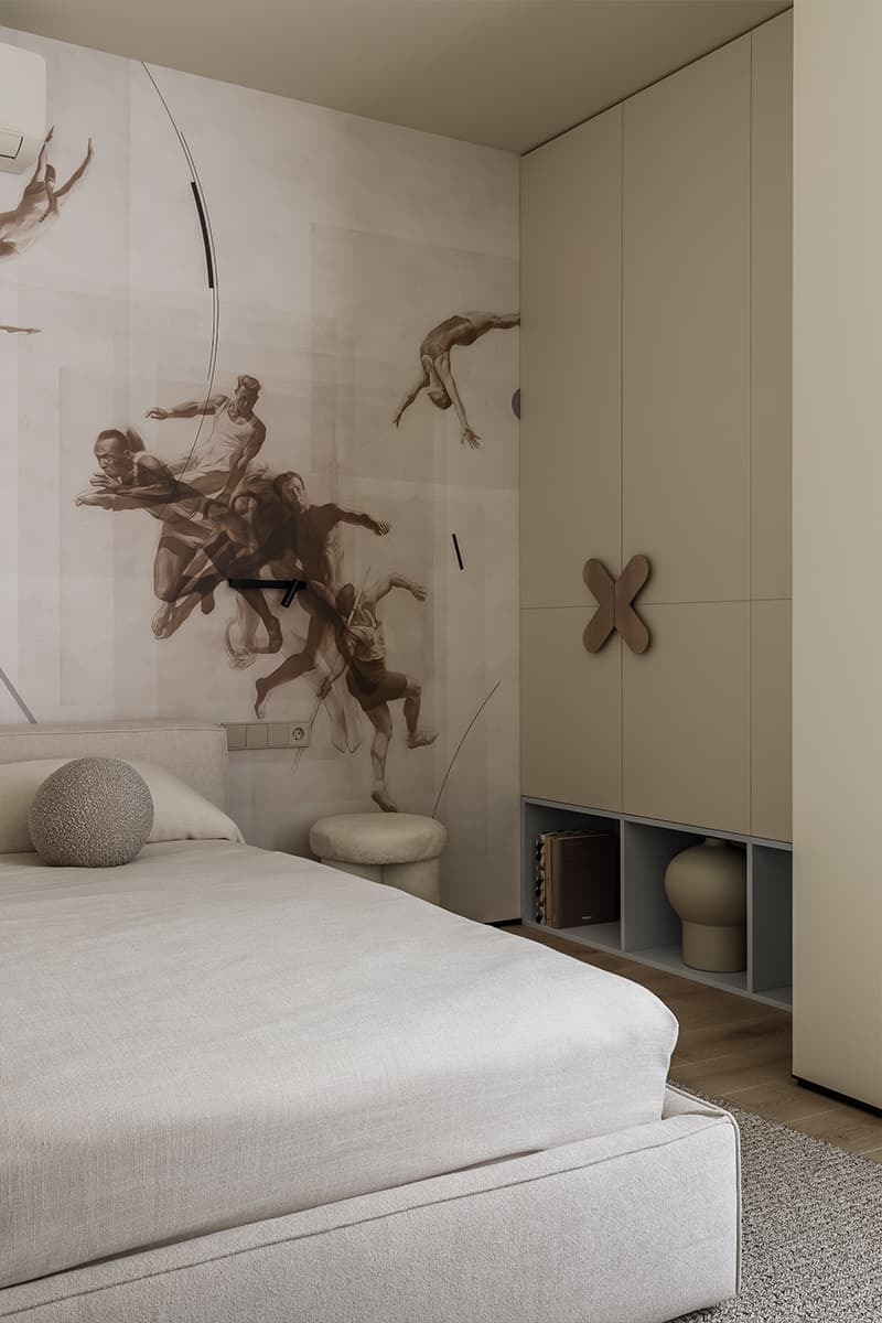 Графичные детали в монохромном интерьере трехуровневой квартиры — студии KOSTANDI Interior