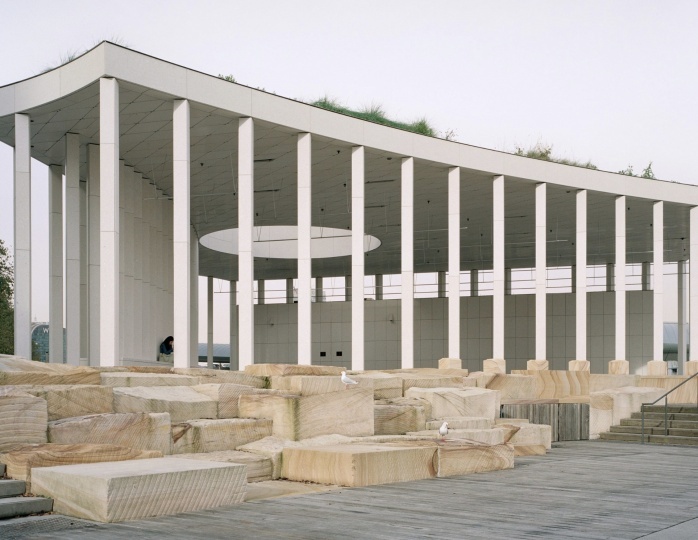 Besley & Spresser использовали терраццо из устричных раковин в проекте павильона в Сиднее