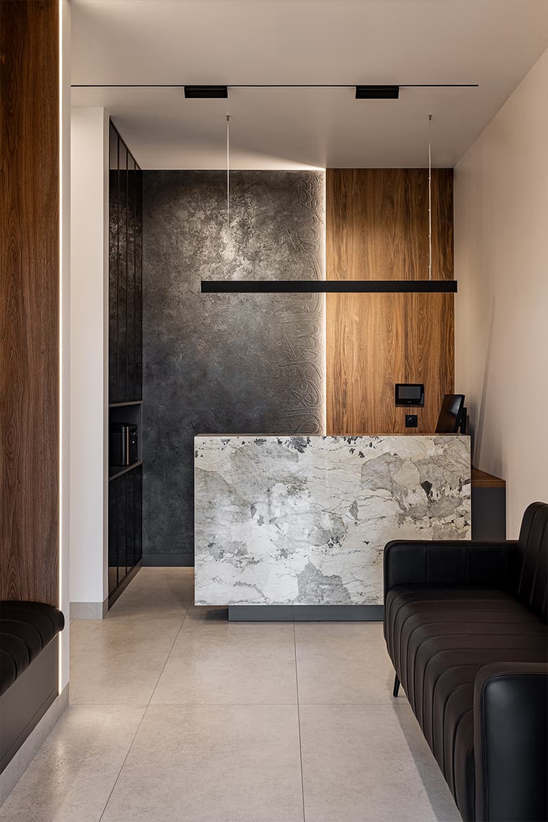 Умиротворяющий интерьер частной стоматологии — проект Сергея Купреенко