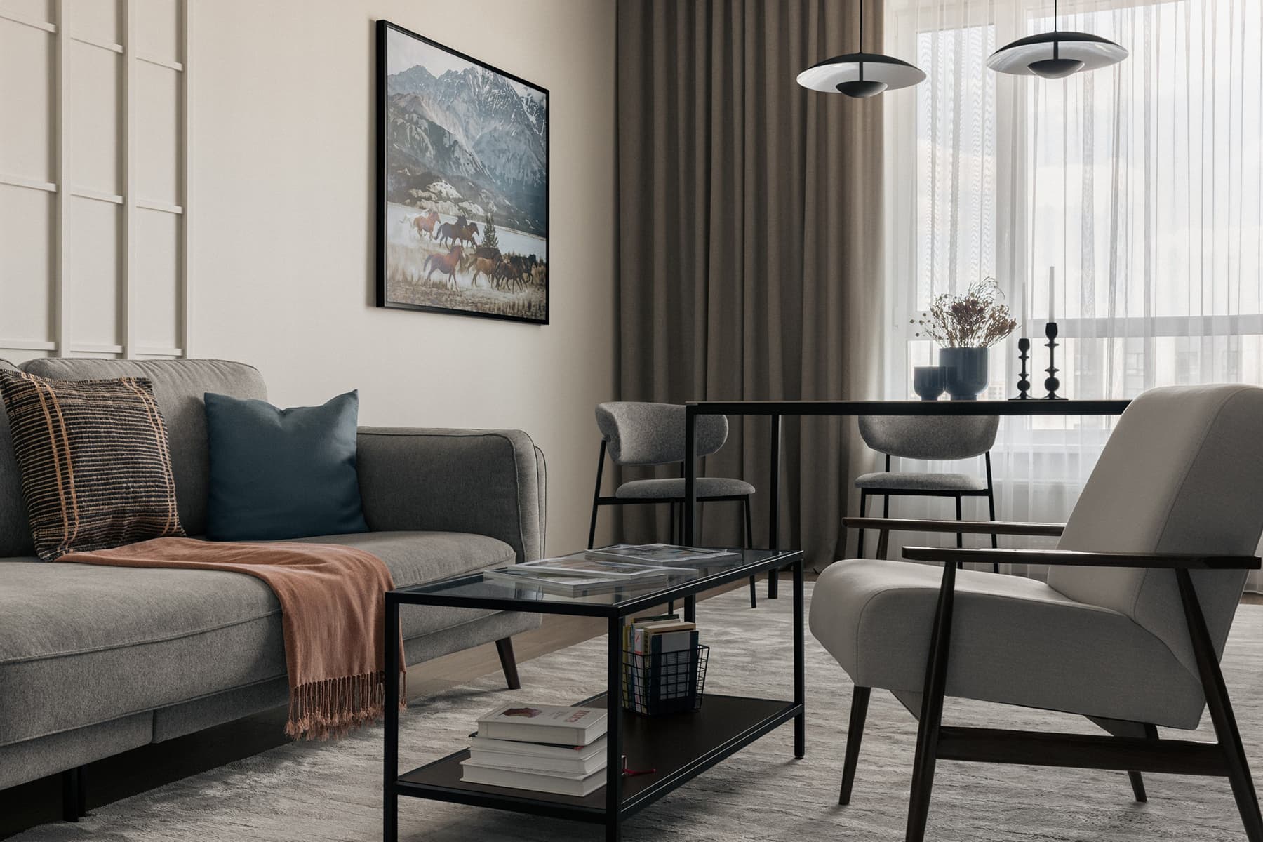 Чистые цвета и ощущение простота в интерьере «мужской» квартиры — проект студии Laura Interiors