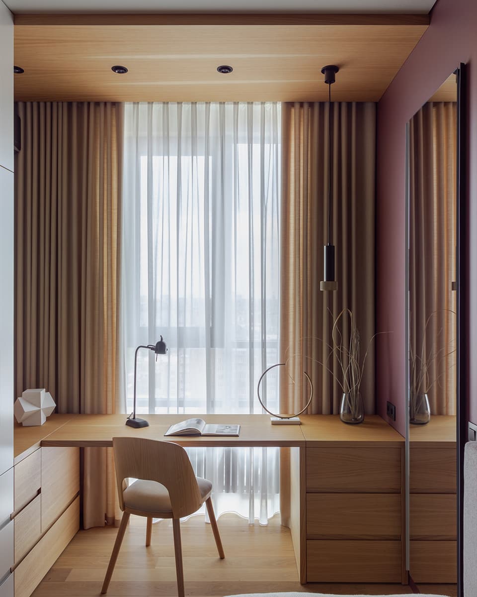 Цветовые переходы и легкие контрасты в интерьере квартиры для семьи — проект Анны и Максима Илющенко