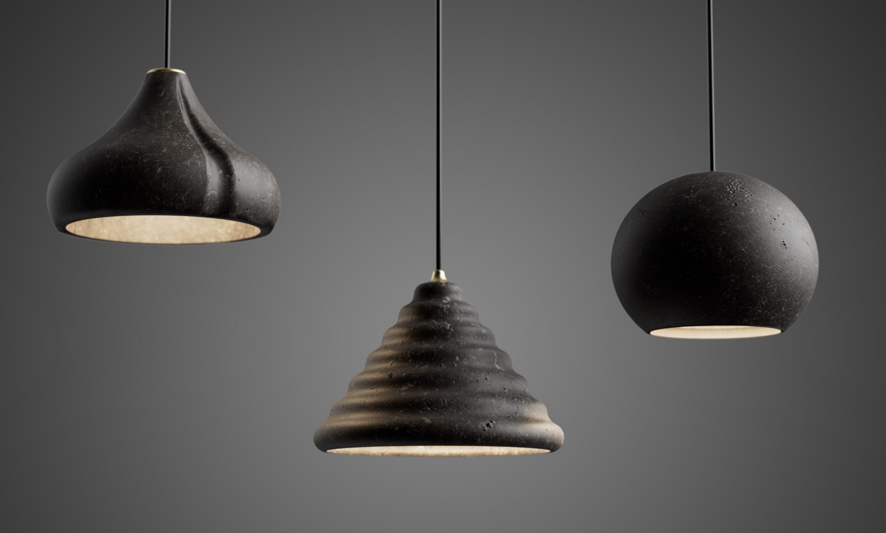 Foscarini выпустил светильники из материала на основе лавового камня