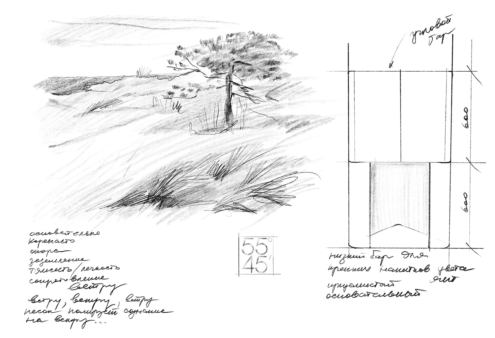 Коллекция Neman студии 55°45′. Эскизы
