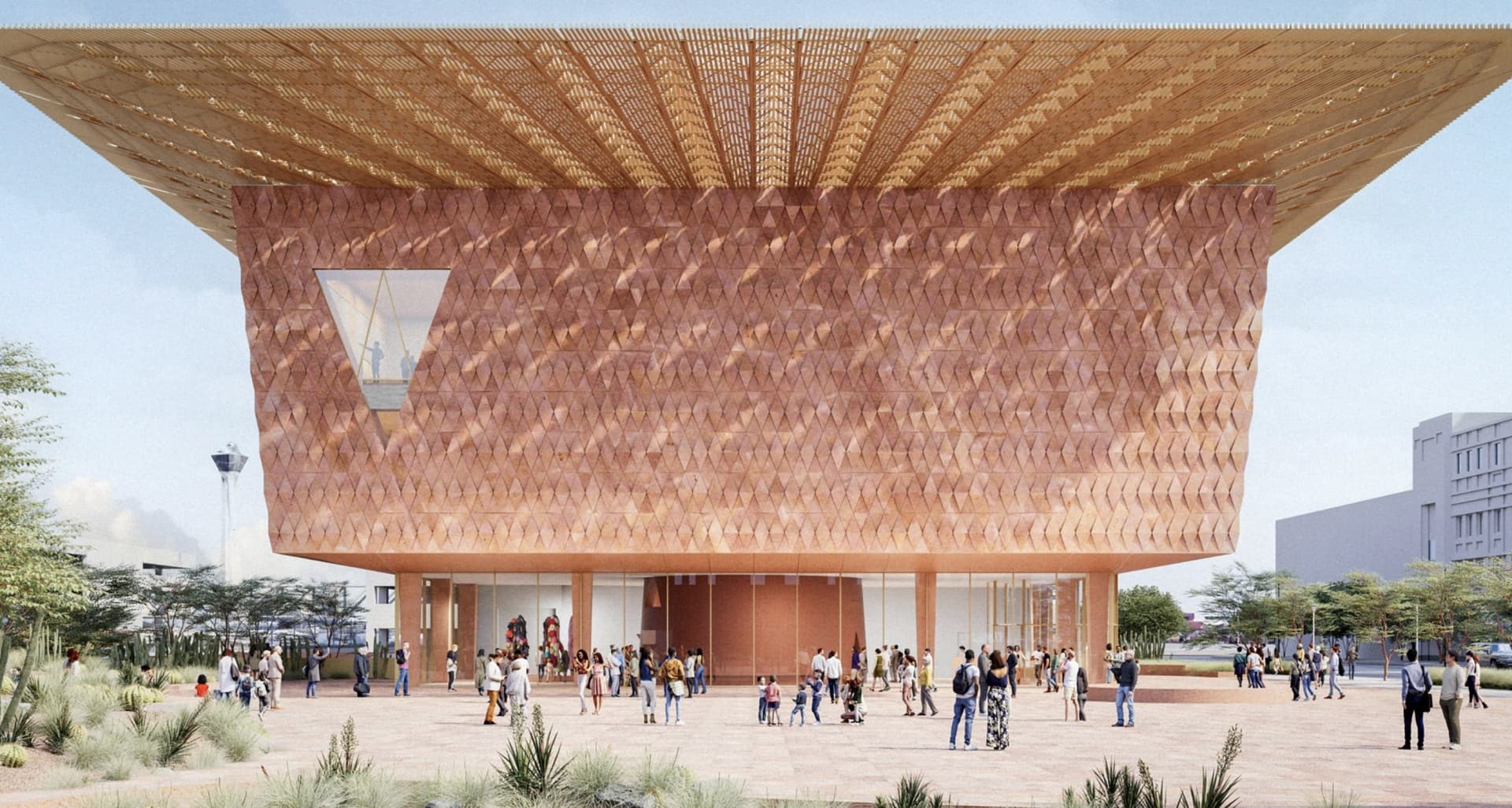 Kéré Architecture и SOM показали проект художественного музея в Лас-Вегасе