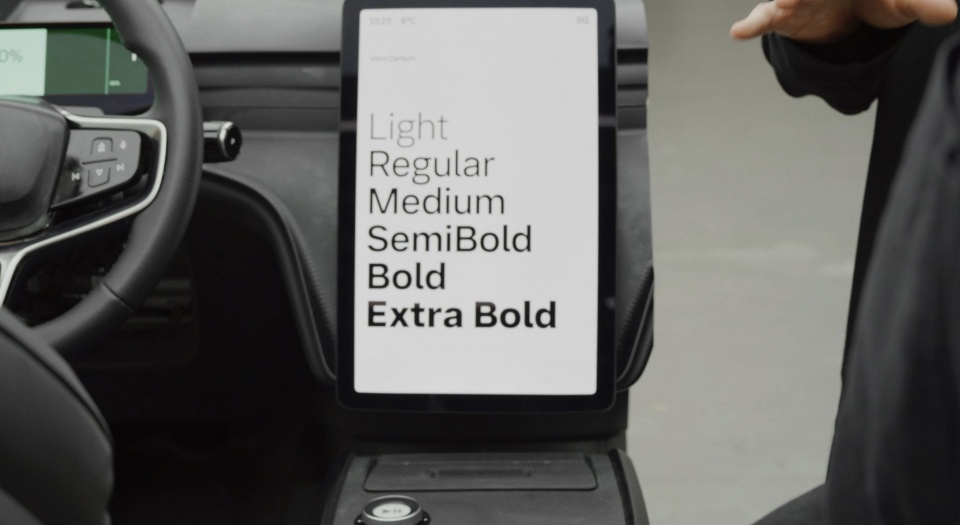 Volvo представила шрифт для более безопасного вождения