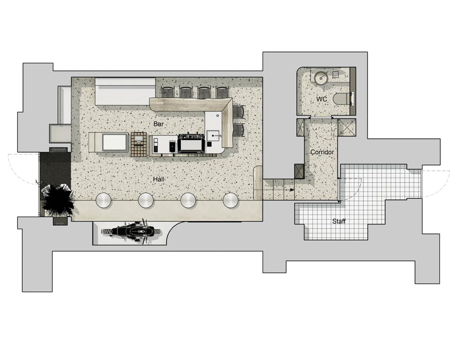 Брутальный интерьер «места силы» для любителей экстремального спорта — проект MARAT MAZUR Interior Design