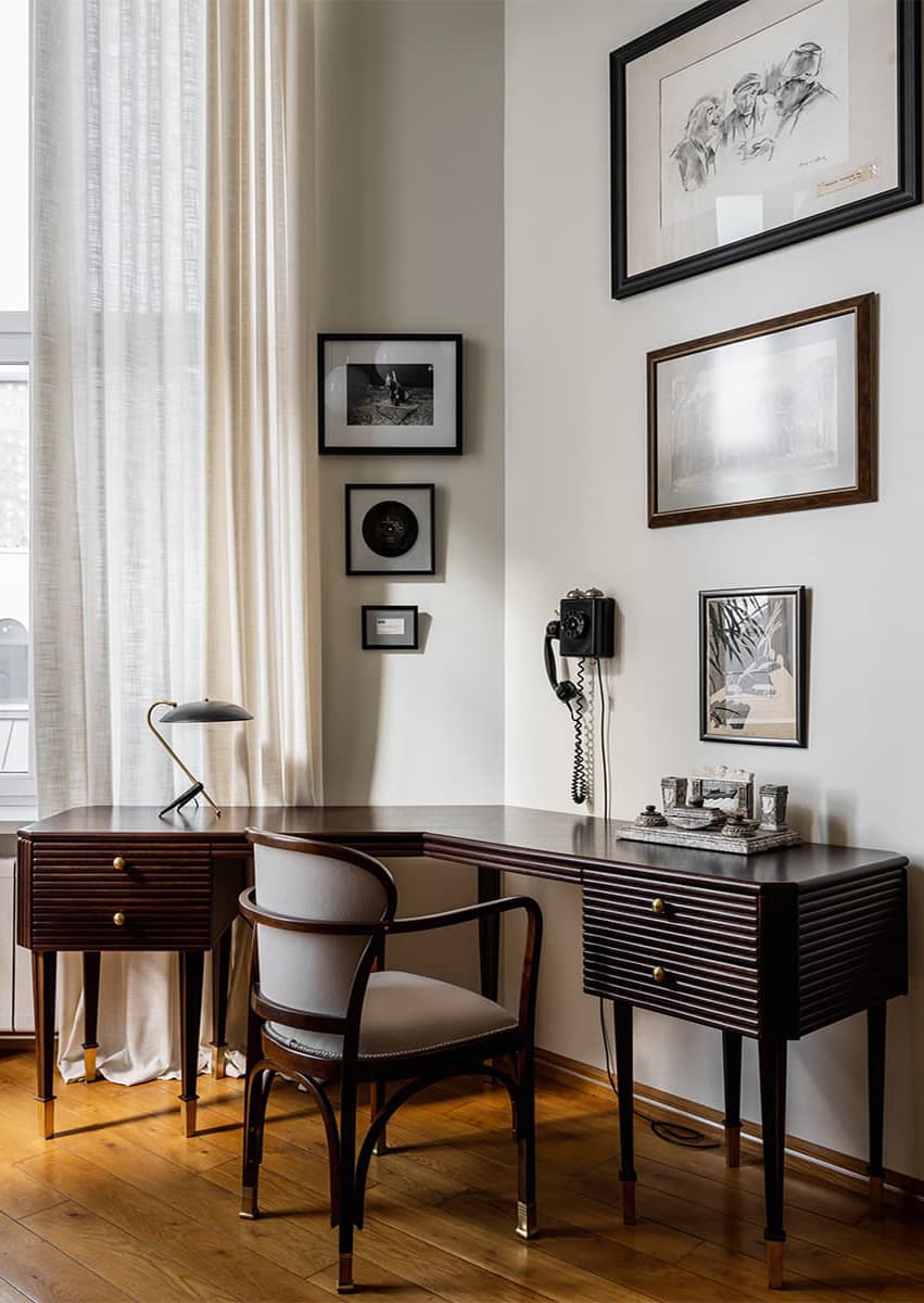 Интерьеры с винтажной мебелью и светом