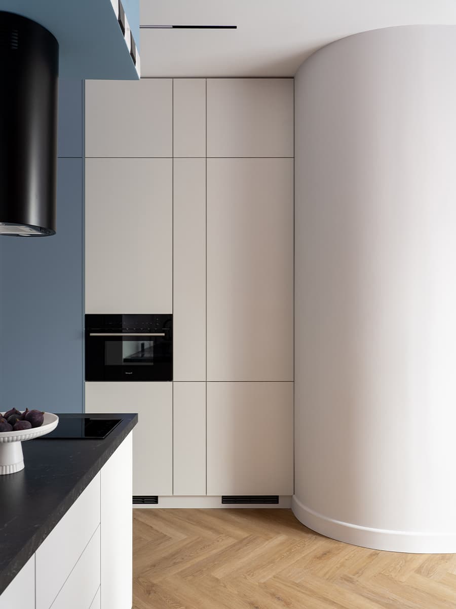 Эклектичный интерьер квартиры с контрастными акцентами — проект Александры Николаевой