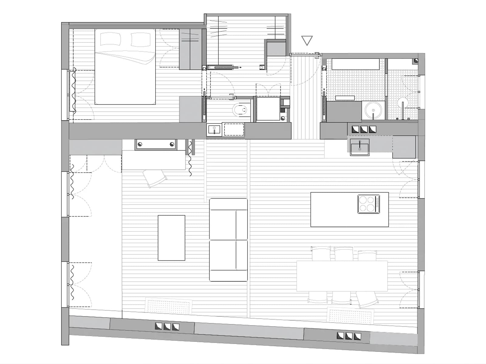 Воздушный интерьер квартиры в голубых тонах — проект PS Studio
