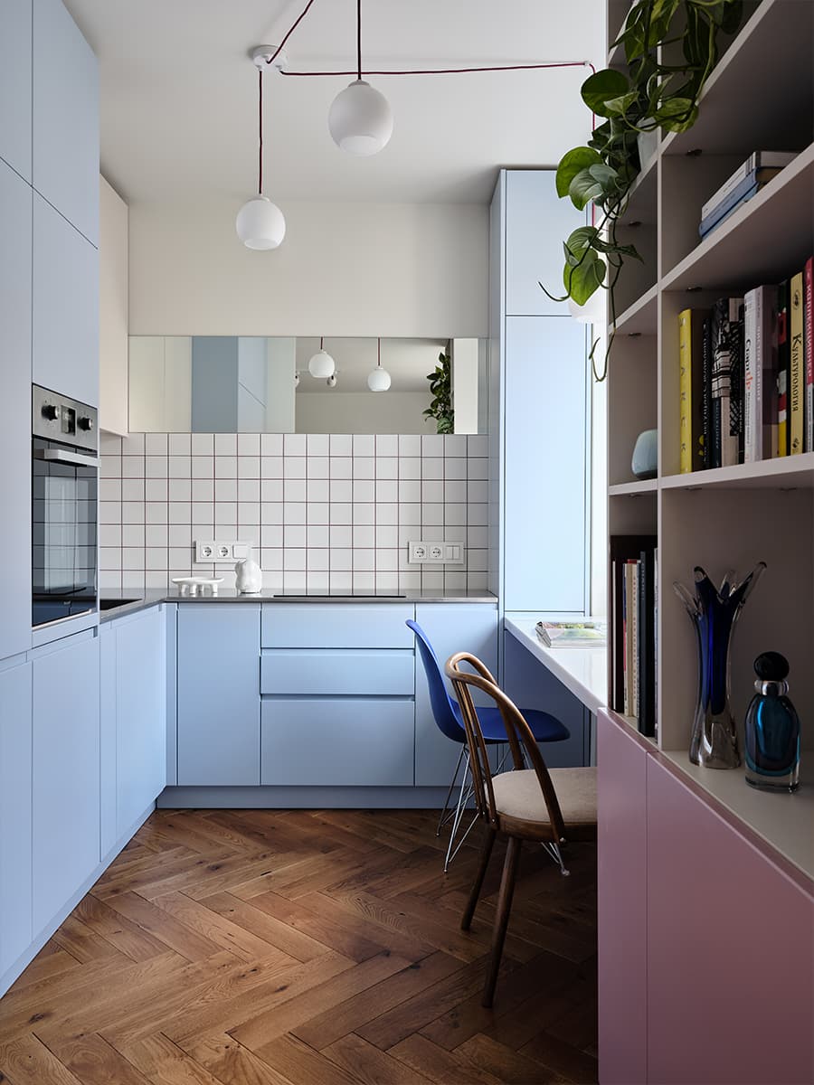 Нескучный интерьер квартиры с анфиладной планировкой – проект студии АРХИП