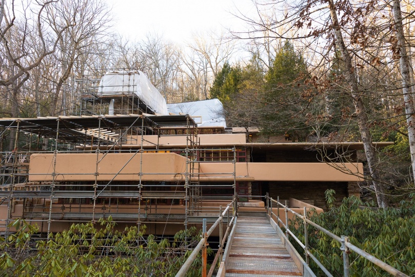 В Пенсильвании реконструировали Дом над водопадом Фрэнка Ллойда Райта