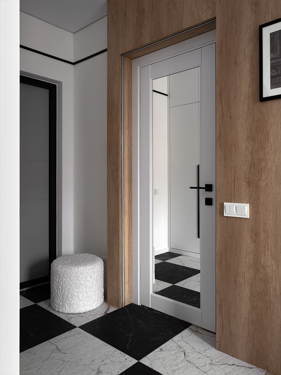 Графичные детали в светлом интерьере для молодой девушки — проект Маргариты Павелко