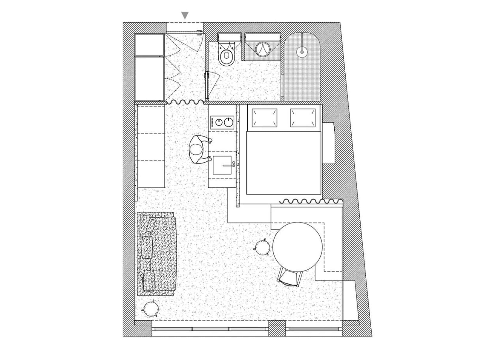 Функциональность в каждом квадратном метре маленькой квартиры в Париже — проект студии ōno